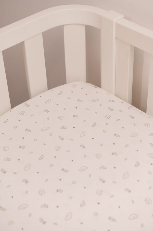 Sábana Bajera Cuna Estampado 130 x 79 x 20cm - Conejo Gri