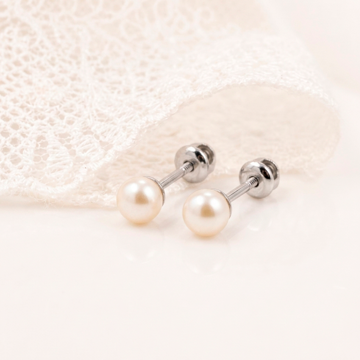 Aretes Plata Perla