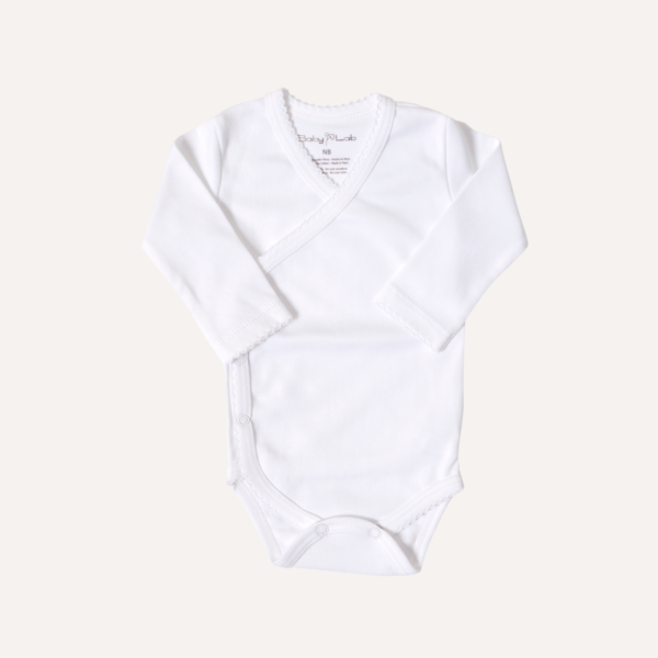 Body Cruzado Blanco Picot Color - Baby Lab
