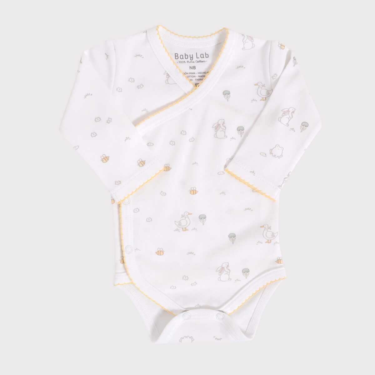 Body Cruzado Estampado Picot - Baby Lab