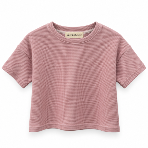 Polo Niña Crop Palo Rosa
