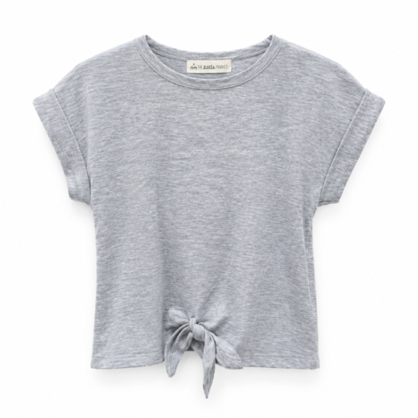 Polo Niña Nudo Gris Melan