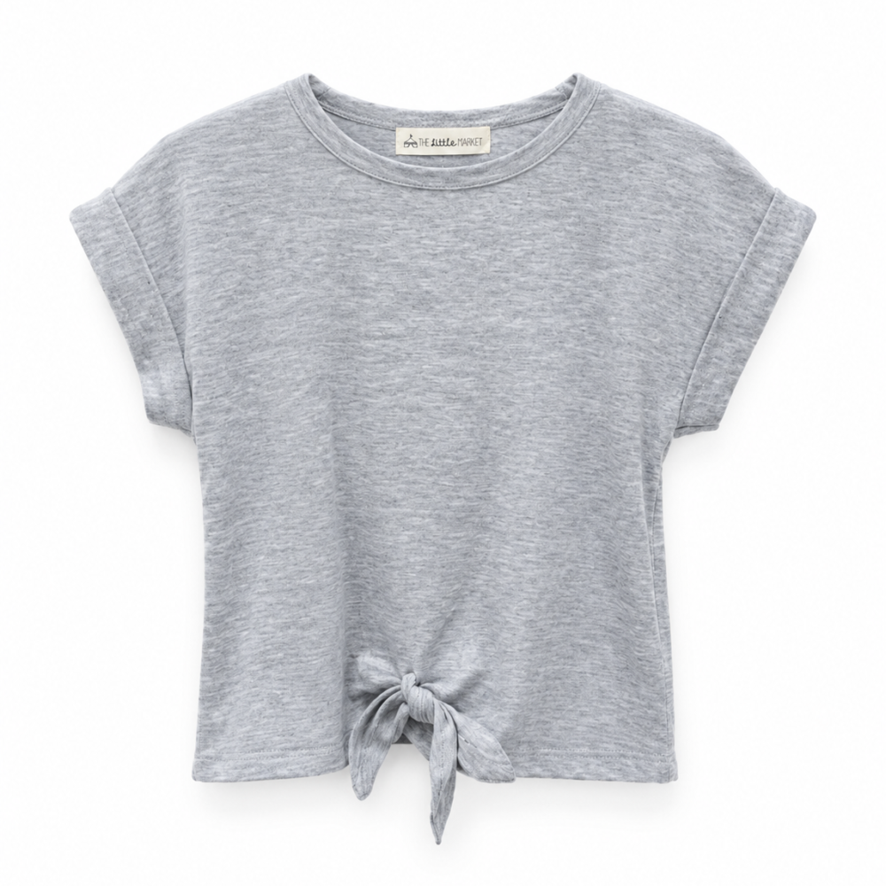 Polo Niña Nudo Gris Melan