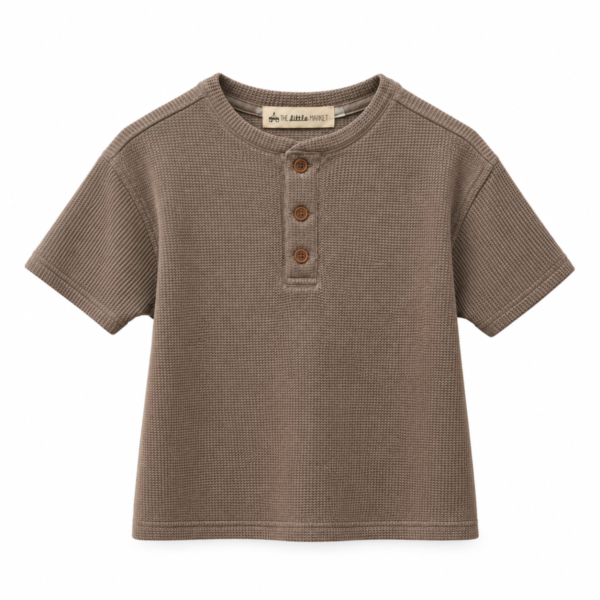 Polo Niño Con Botones Topo